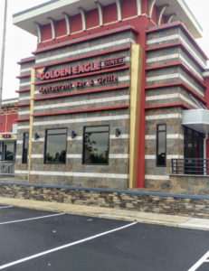 The exterior of the Golden Eagle Diner Restaurant Bar & Grille.