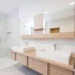 A remodeled bathroom.