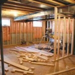 A basement remodeling project
