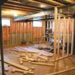 A basement remodeling project